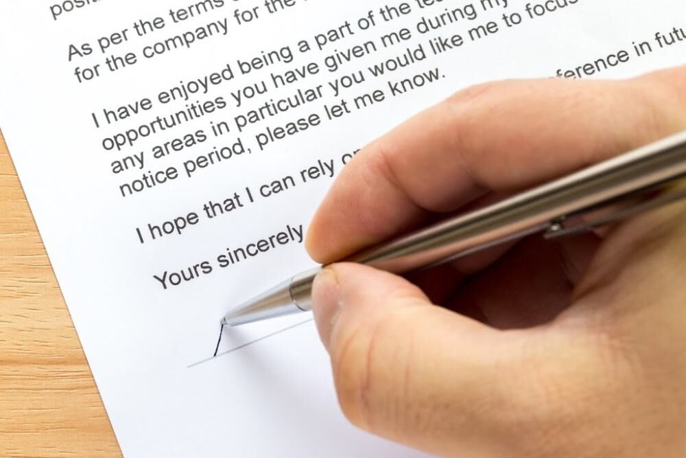Email chia tay công ty (Letter of resignation)