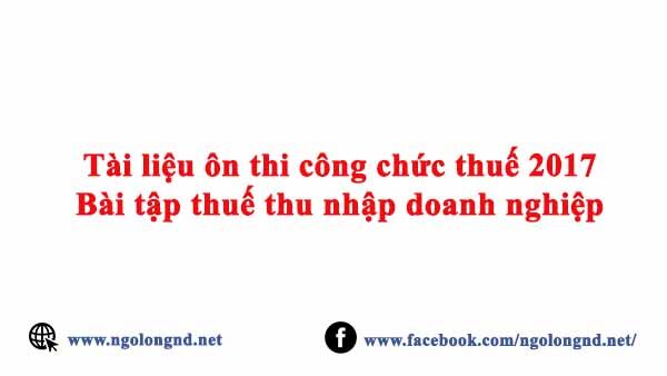 Bài tập thuế thu nhập doanh nghiệp
