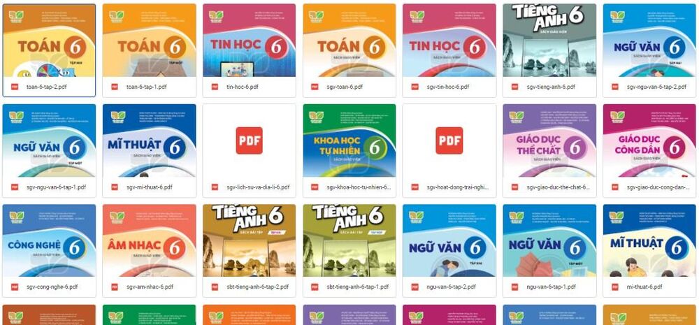 Chia sẻ file mềm sách giáo khoa lớp 6 chương trình mới đủ 2 bộ