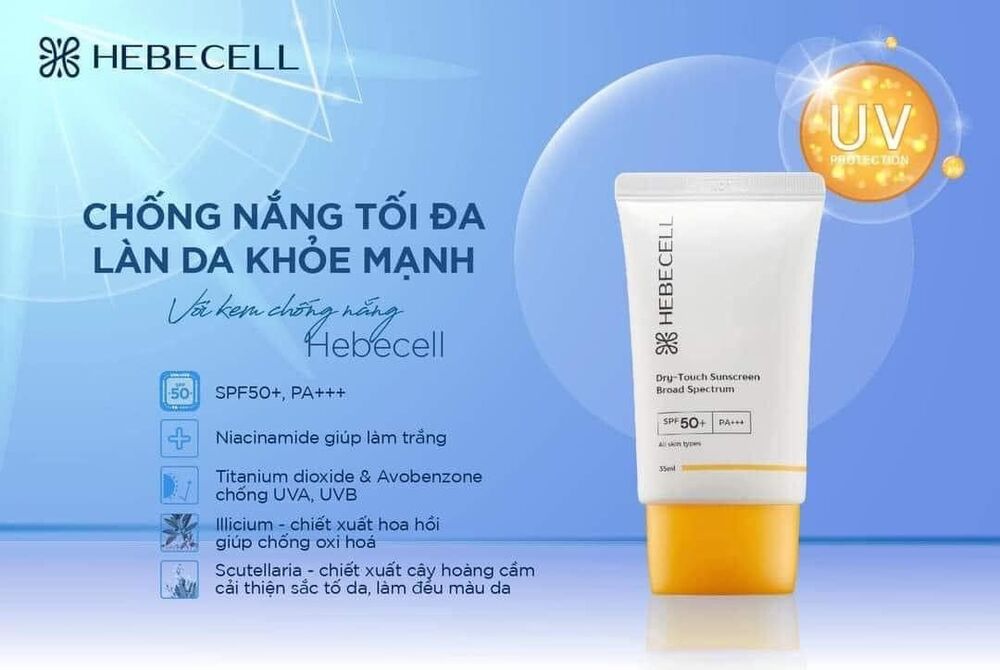 Kem chống nắng Hebecell có tốt không? Giá bao nhiêu?