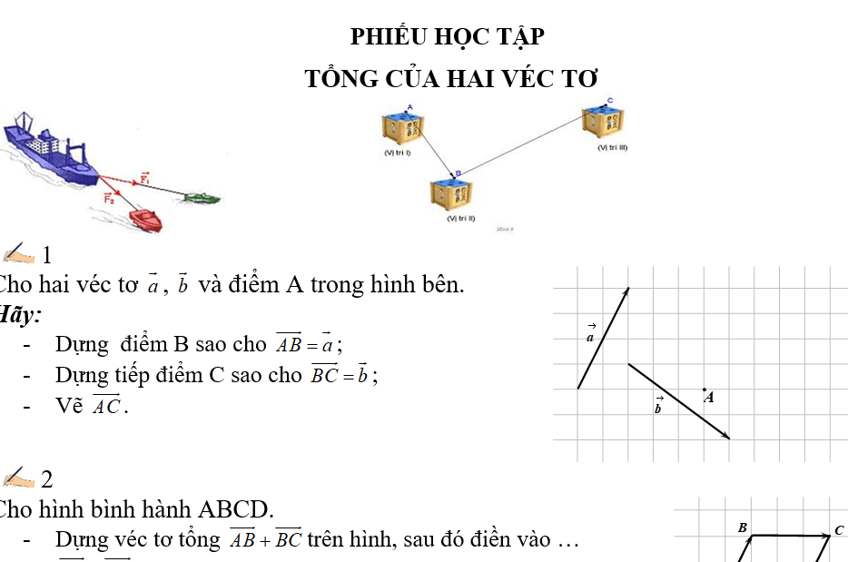 Giáo án tiết 6 luyện tập tổng hiệu véc tơ